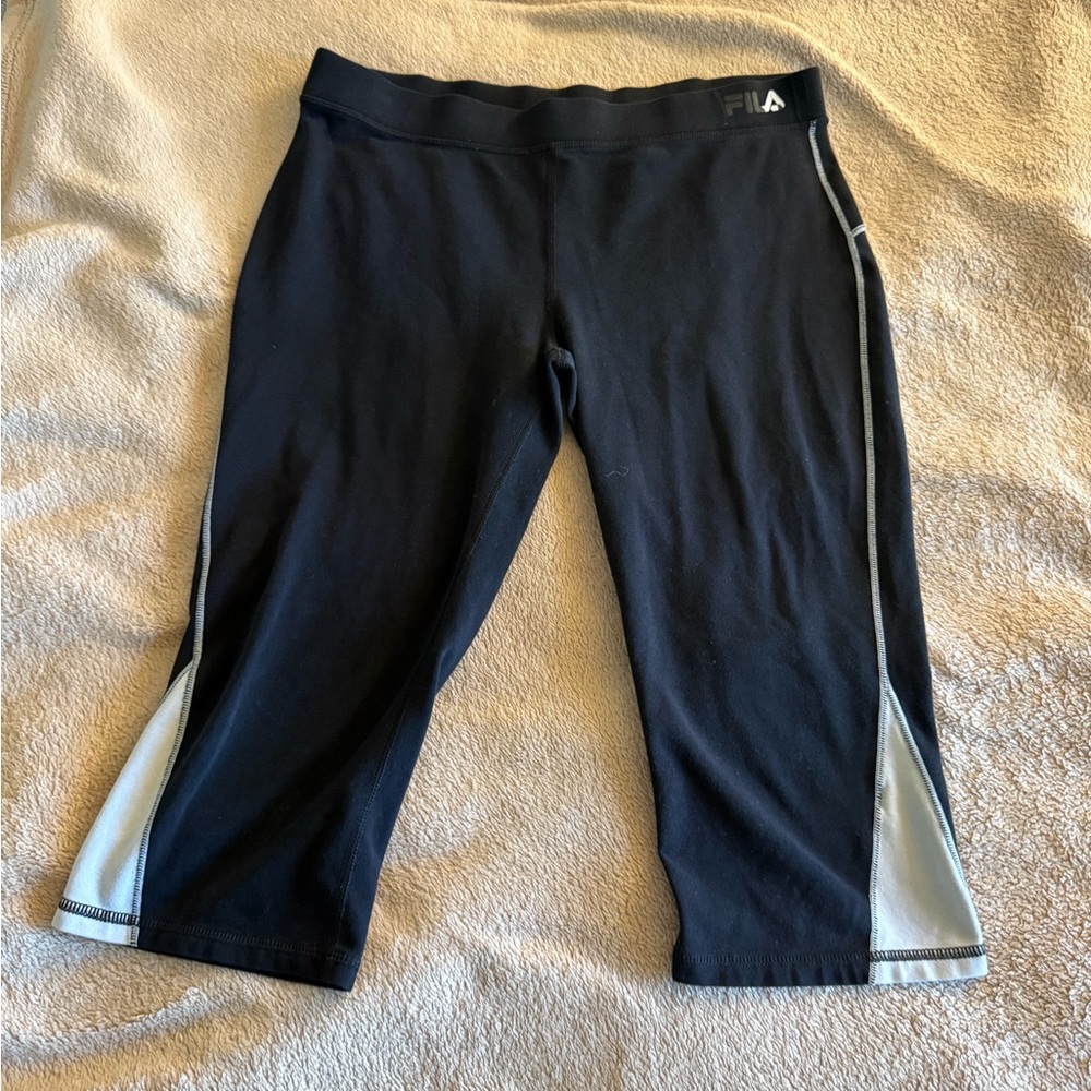 Fila Black and White Capri Leggings